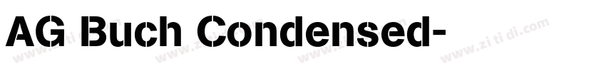 AG Buch Condensed字体转换
